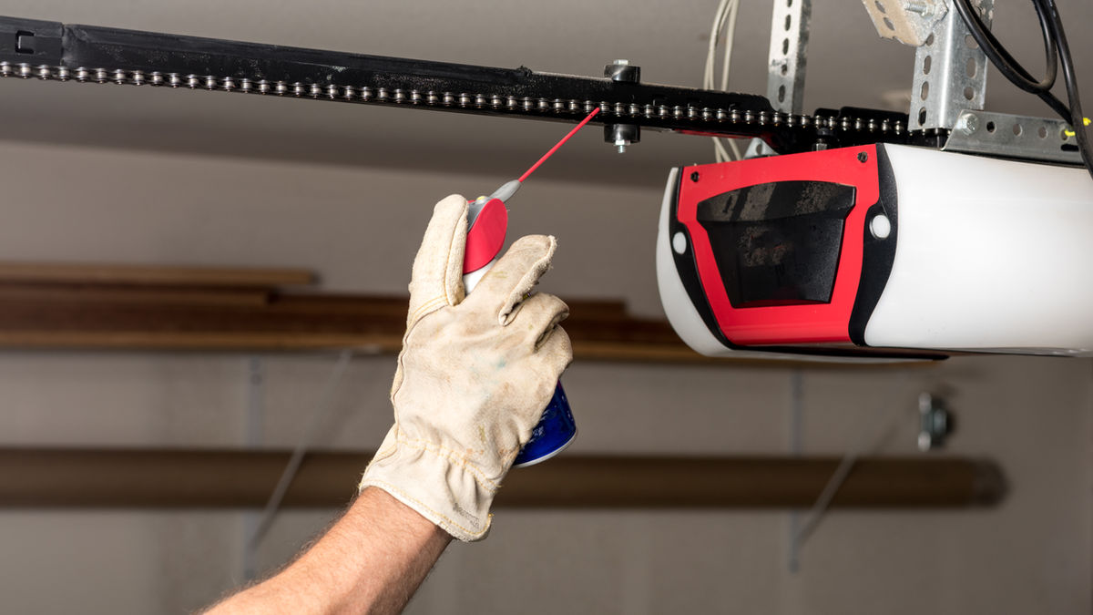Garage door opener chain and rail maintenance in Central Kentucky